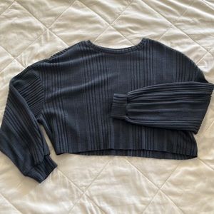 Women’s Black LS Cropped Sweater Size 1X